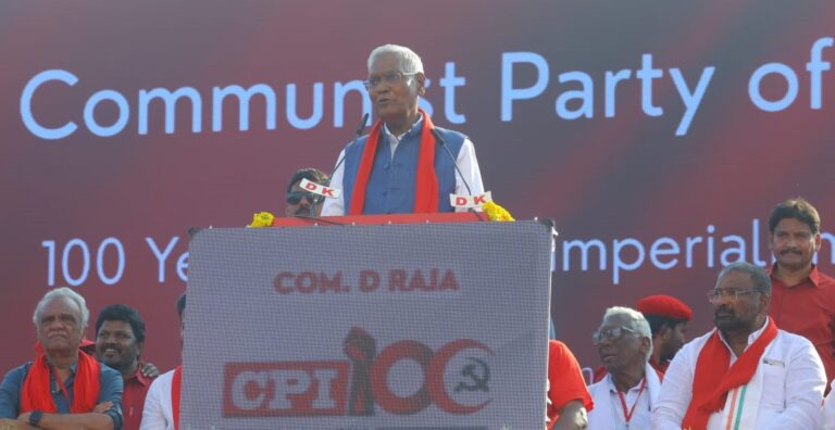 D. Raja Questions RSS’s Role in Freedom Struggle