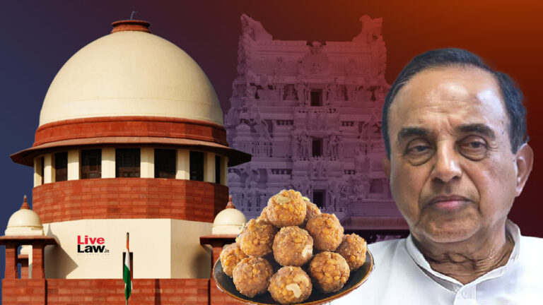 Supreme Court Dismisses Subramanya Swamy Plea Against Tirumala Laddu Administrative Panel