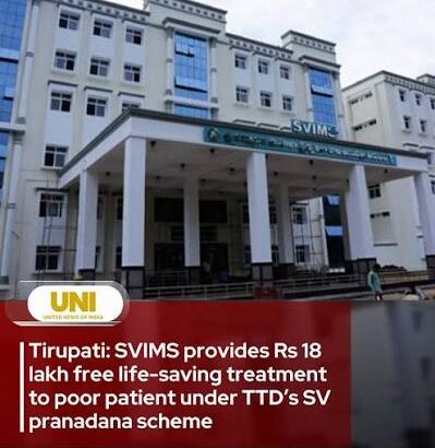 DOUBLE HONOUR FOR SVIMS TIRUPATHI